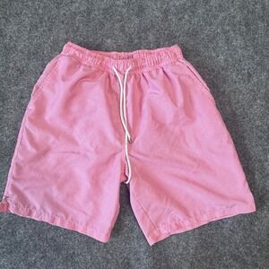 Peter Millar Swim Trunk Boys M Pink Houndstooth Swim Trunks Mesh Lined‎ Beach